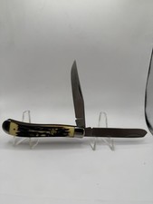 Frost Script Collection Trapper Pocketknife Synthetic Handle Clip Spey Ivory Br…