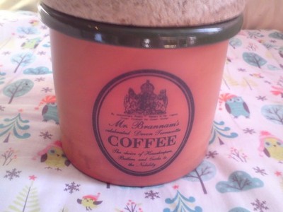 MR BRANNAM'S TERRAKOTTA KAFFEEKANISTER GEBRAUCHT.