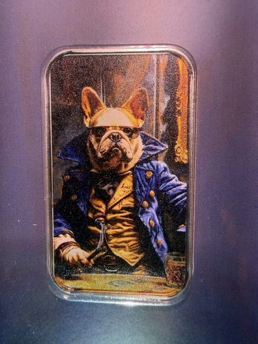 1 oz Colorized The Holy Land Mint Don Human Dog Silver Bar