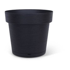 Pot a réserve d'eau - GARDEN ID Glamour - Anthracite 40 cm - Surface granuleuse 
