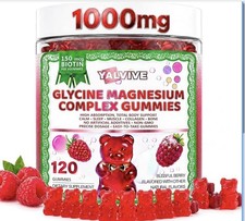 YALVIVE Magnesium Complex Gummies Glycinate/Malate Sugar-Free 120 Ct