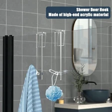 Bathroom Shower Door Back Hook Acrylic Over Glass Door Shower Towel Rack S-Shape
