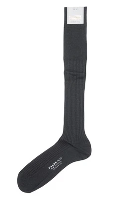 FALKE No.10 Herren Kniestrümpfe Strümpfe 45-46 grau antrazit Baumwolle NEU - Bild 1 von 4