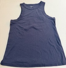 OLD NAVY Womens Ribbed Tank Top - Navy Blue - Size L