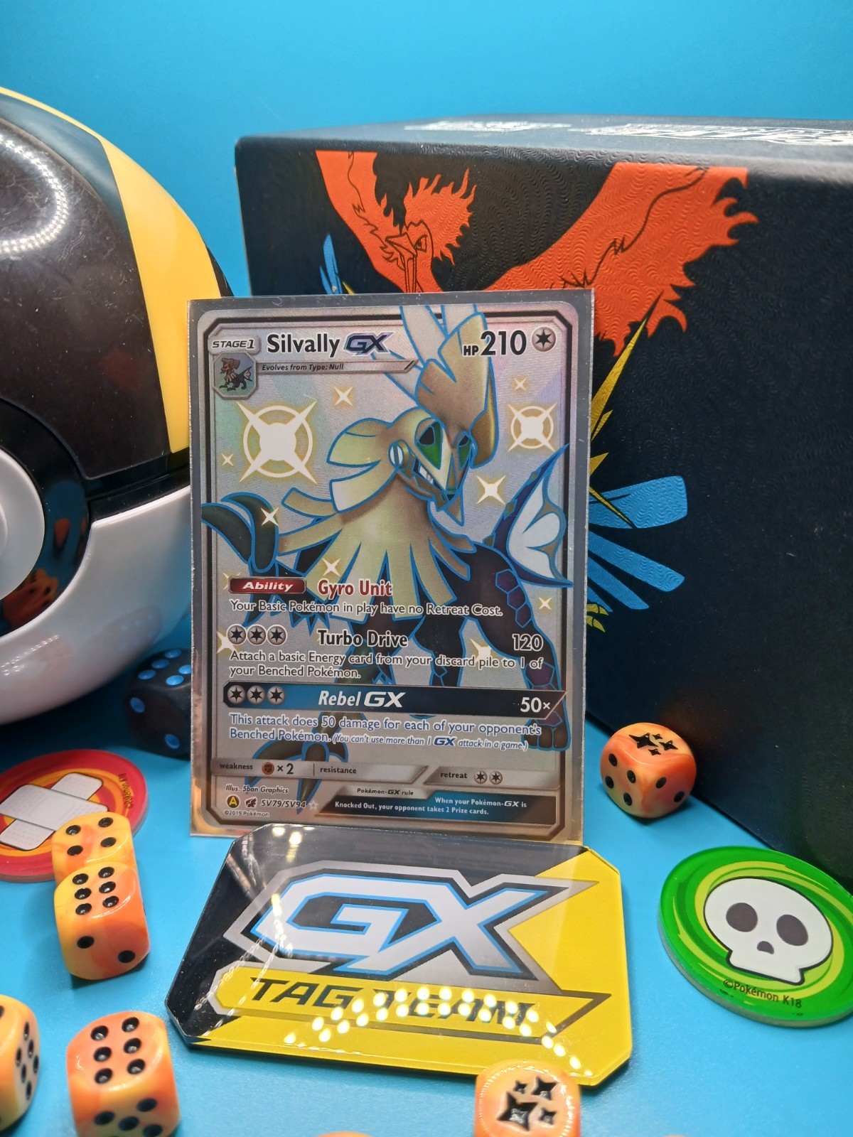 Pokémon TCG Silvally GX Holo Ultra Rare Hidden Fates #SV79 NM