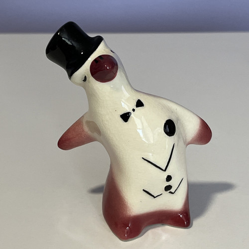 Sombrero de copa de pingüino coctelera de pimienta Nueva Inglaterra cerámica antropomórfica - Imagen 1 de 10