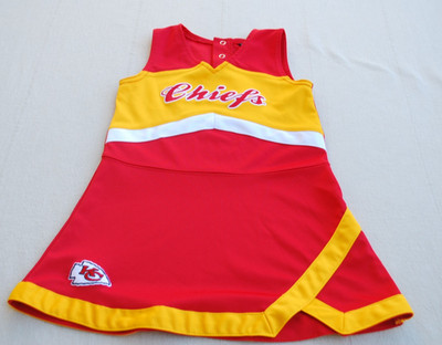 NFL Kansas City Chiefs Cheer Captain Dress Red Size 3T Toddler -Used