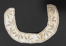 Vintage Top Hit creation handmade for Baar and Beards ivory beaded satin collar