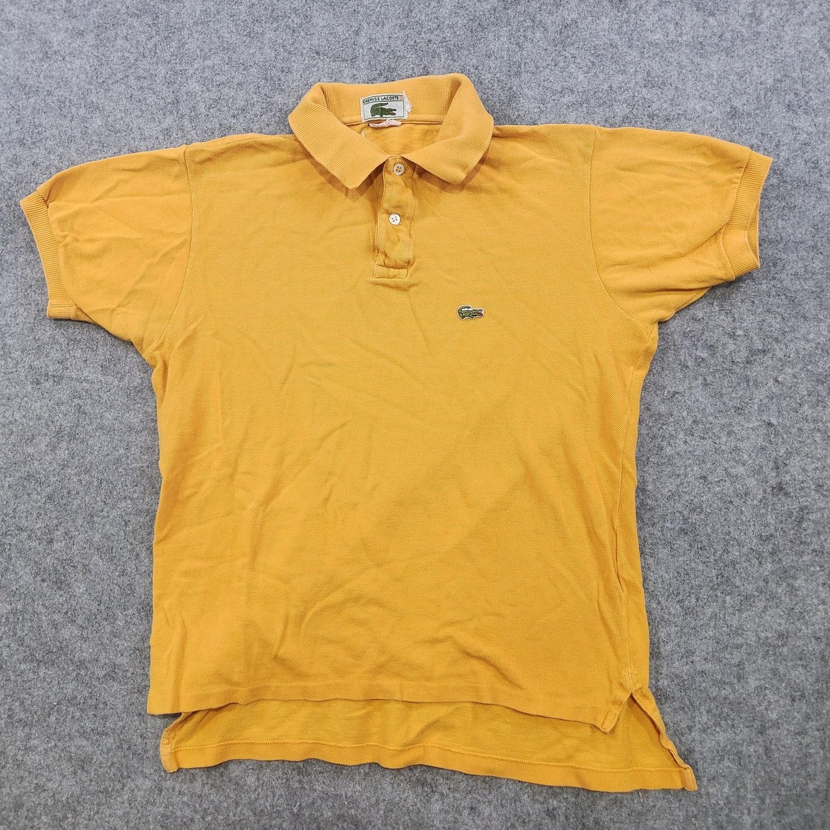 Vintage Lacoste Polo Shirt Mens Medium Chemise Made In