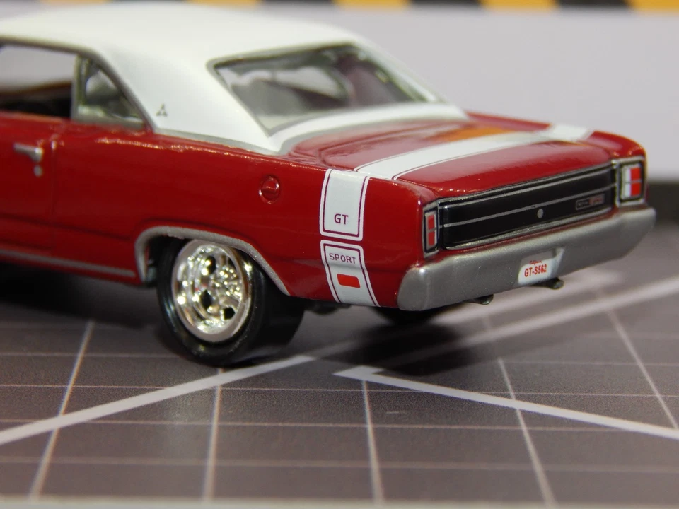 '70 1970 Dodge Dart GT Sport Maroon Red White Roof 1/64 Diorama Replica MINT - Image 4 of 4