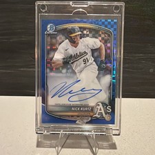 2025 Bowman Chrome Prospects Nick Kurtz Blue Refractor Auto /150
