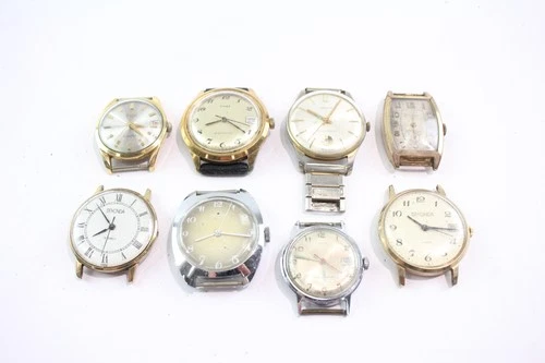Assorted Vintage Mechanical Watches Timex Camy Grosvenor SPARES/REPAIRS x 6