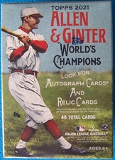 2021 Topps Allen & Ginter World's Champions Blaster Box Sealed Autograph/Relics