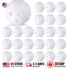 Practice Golf Balls Plastic 42mm 24 Pack, Realistic Flight Training Equipment