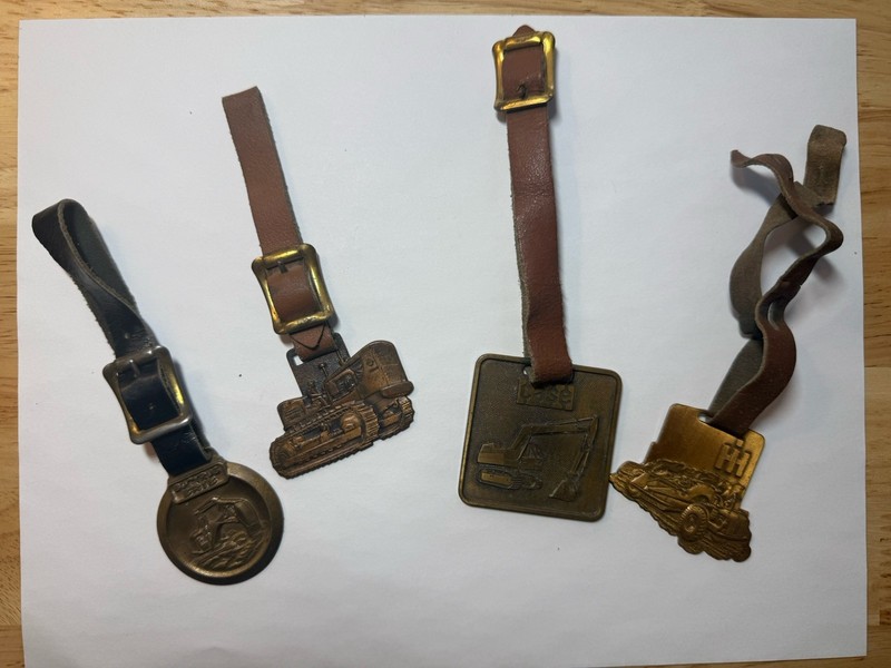 Vintage Lot Of Four Watch Fobs Construction Heavy Equipment IH CASE AC BUC/ERIE