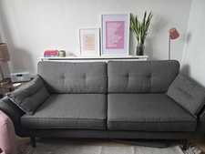*Collect Fri 10th April* DFS French Connection Zinc 4 seater sofa charcoal