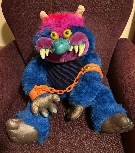 Vintage 1986 My Pet Monster 24” Plush AmToy w/ Original Orange Cuffs and Chain - Image 1 of 4