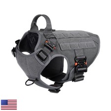 ICEFANG GN1-4M Tactical Dog Harness for Medium Dogs, Full Metal Buckles