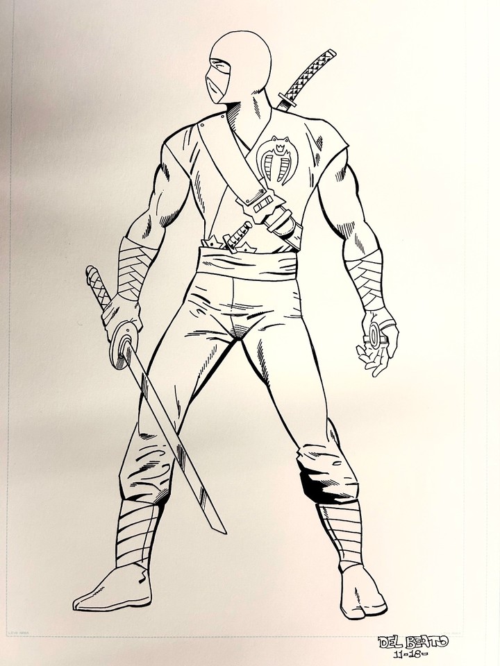 Storm Shadow GI Joe Del Beato Herb Trimpe Original Comic Art Vintage Marvel Lot Comic Art