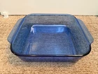 Vintage Pyrex 222-R Cobalt Blue 2 Qt. Glass Casserole Dish 8x8x2"