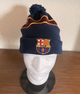 FC Barcelona FCB Winter Knit Pom Beanie Stocking Hat Cap