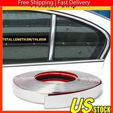 Chrome Trim Molding Strip Car Door Window Bumper Side Trime Protector 16FT