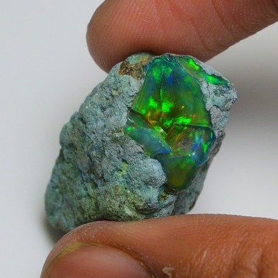 Jewelry Grade Black Opal Rough 23.65 Cts Natural Ethiopian Welo Fire Opal Raw