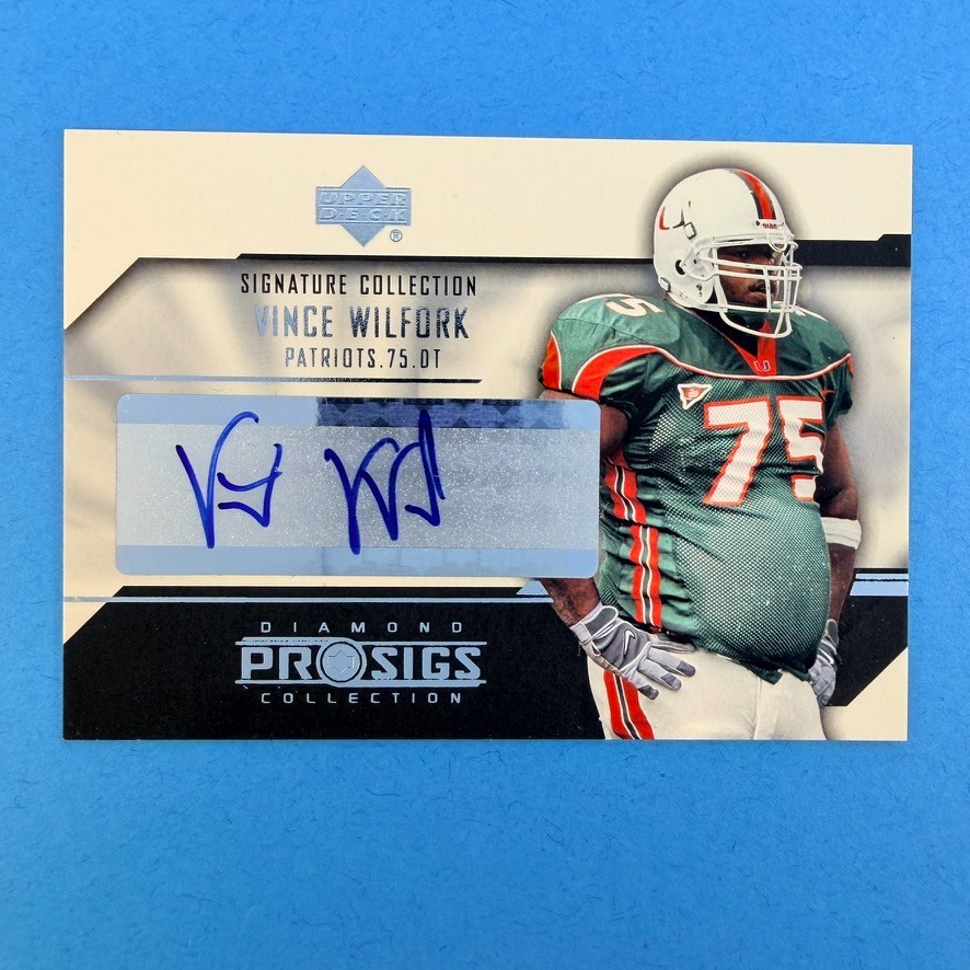 Vince Wilfork Upper Deck Diamond Pro Sigs Signature Collection #SCVW Signature Collection