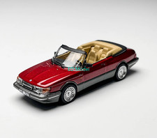 BN Tarmac 1:64 Red SAAB 900 Turbo Convertible Sports Model Diecast Metal Car