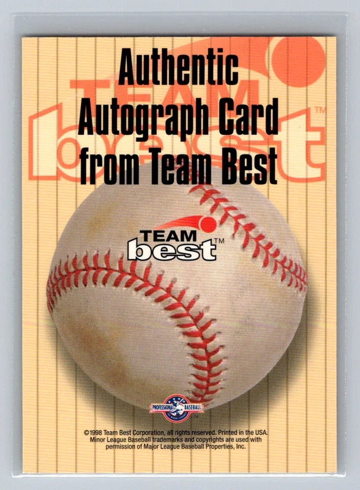 1998 Team Best #NNO Octavio Dotel Autographs Signature Series AU Auto - Image 2 of 2