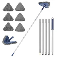 Triangle Wall Ceiling Duster Rotatable Wall Mop with Long Adjustable Handle