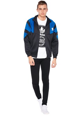 Adidas Track Jacket Mens Retro Running Firebird Full Zip