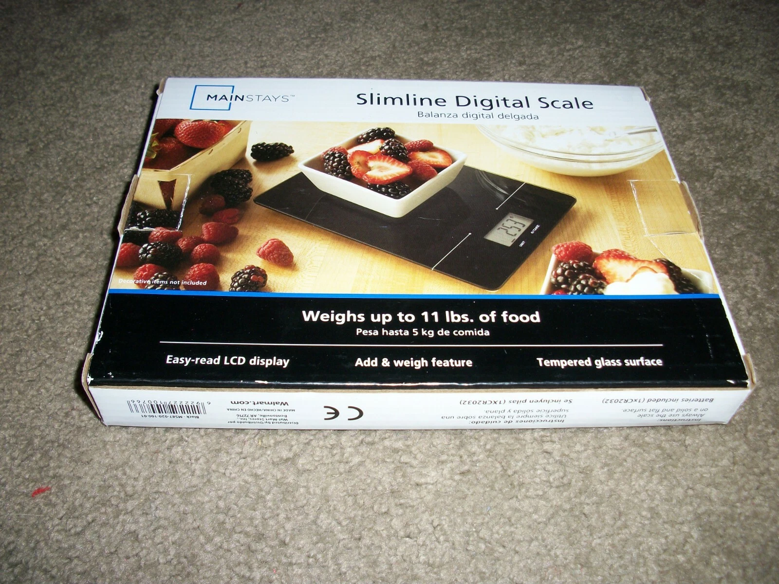 Mainstay LCD Slimline Digital Scale NIB