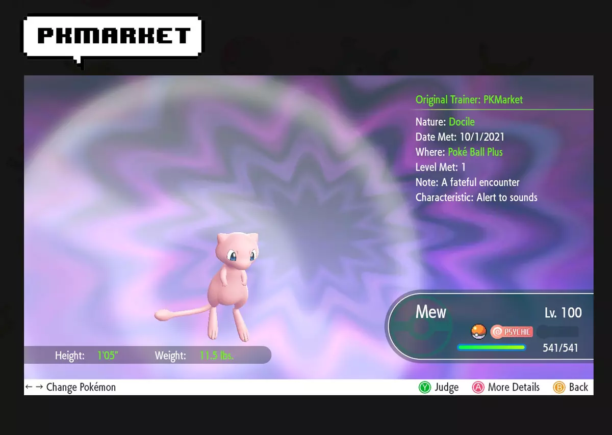 Poké Ball Plus Mew • Pokémon Let's Go, Pikachu! & Eevee!, Sword