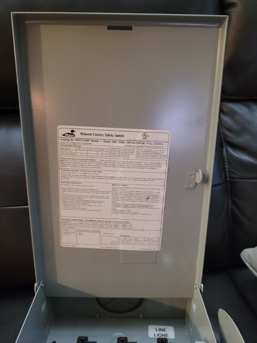 Midwest electric SAFETY SWITCH MGF222NR MODEL1 60AMP 240VAC 2 WIRE - Picture 4 of 4