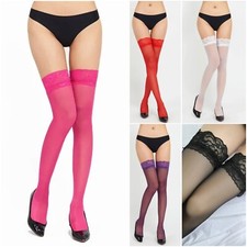 Women Thigh High Stockings Tights Floral Lace Pantyhose Lingerie