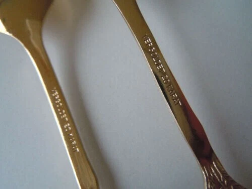 Löffel und Gabel 20 Karat vergoldet Hildesheimer Rose Dekor 30,5 - Bild 2 von 2