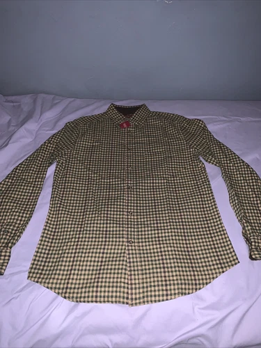 Merona Classic Fit Plaid Cotton Button Down Long Sleeve Shirt Men’s Size Small
