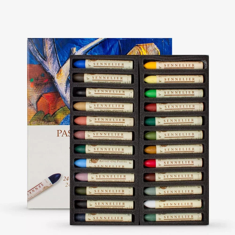 Coffret 24 pastels à l'huile Sennelier texture crémeuse pour fondus parfaits