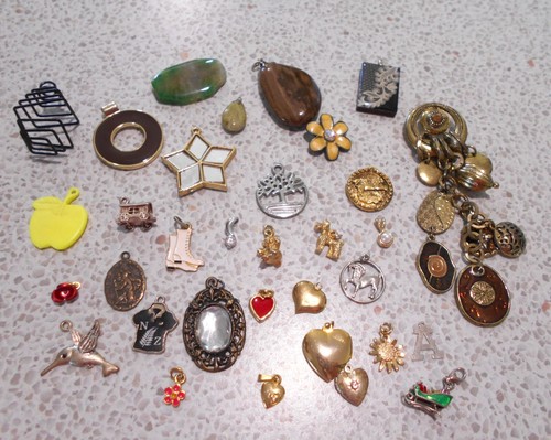 Bulk Lot of 33 Fashion Pendants & Charms - Wear and Craft