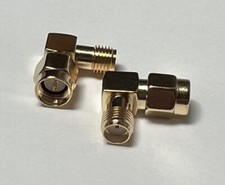 SMA Male to SMA Female Angle 2 PACK RF Coaxial Adapter Connect USA High Quality