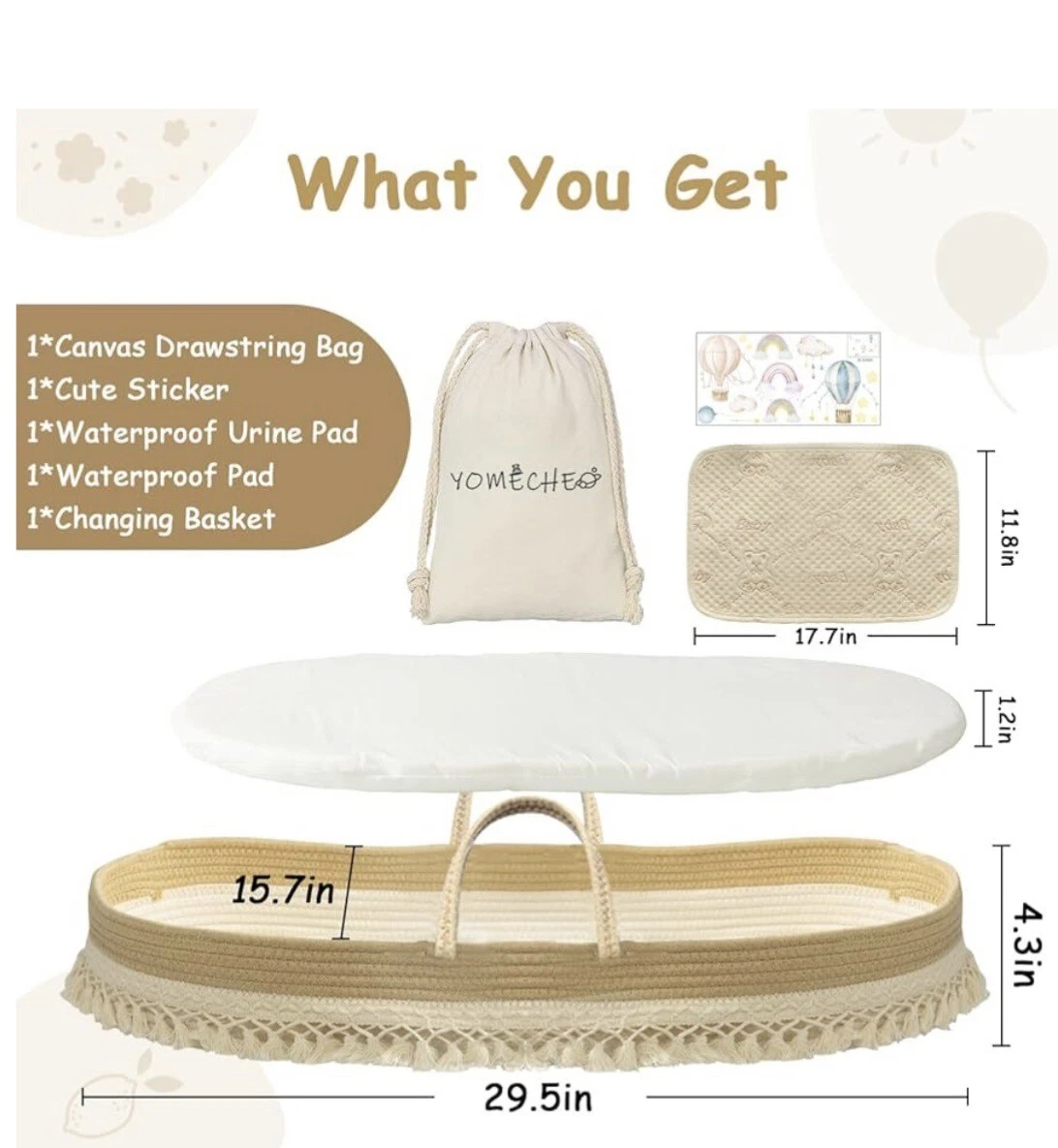 YOMECHEO Baby Changing Basket, Diaper Changing Basket for Baby, Changing Bask...
Opens in a new wind