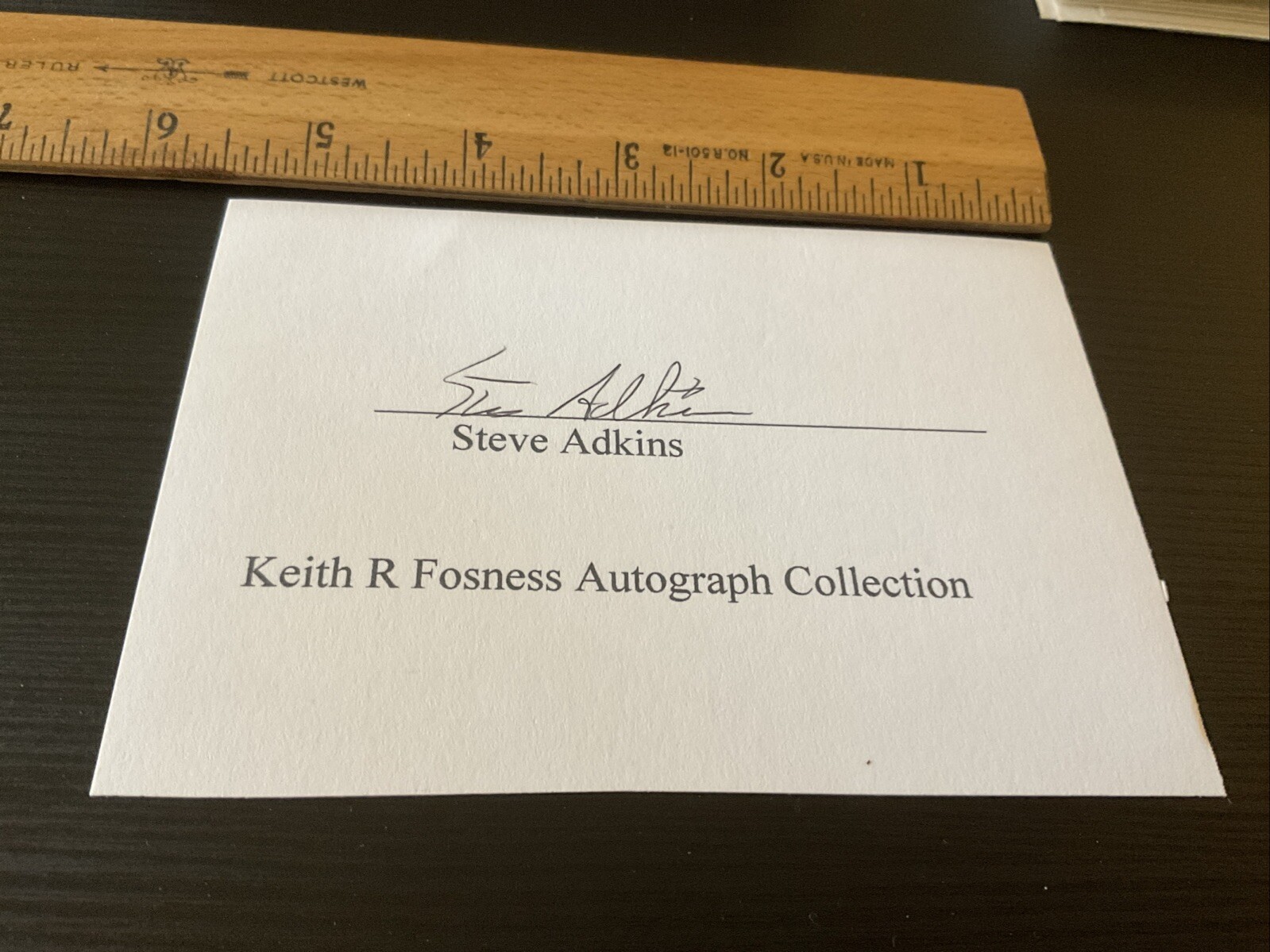 Steve Adkins signed card - 1990 Yankees -