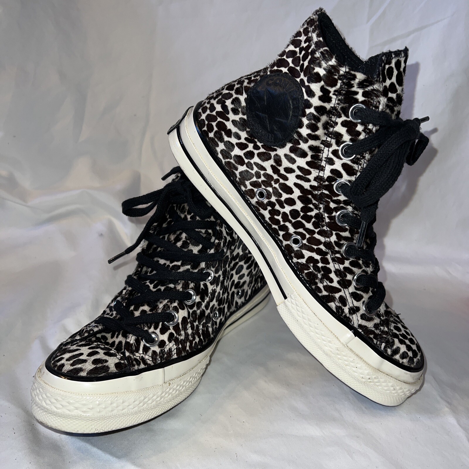 PONY Scarpe Converse All Star 70 Hi stampa leopardata capelli di cavallo Chuck Taylor donna 6 5