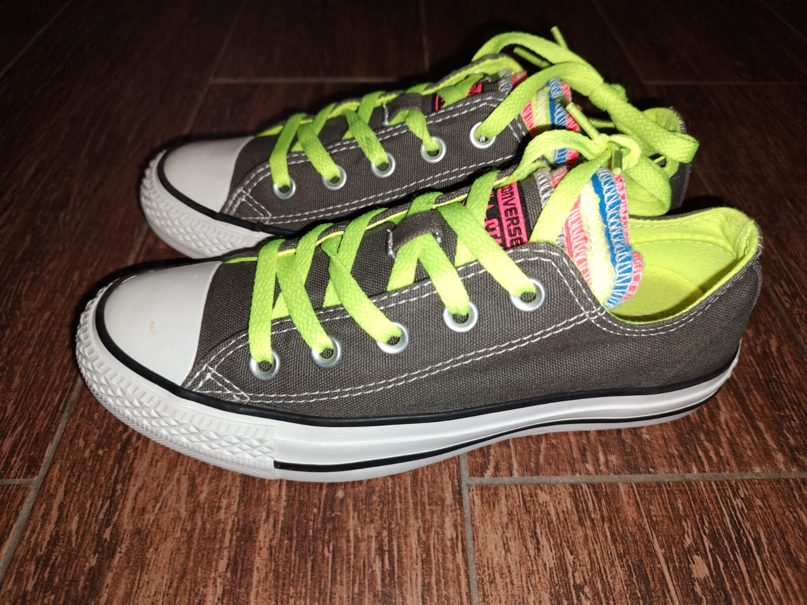 Converse Neon Colored Multiple Rainbow Tongues Lo… - image 3