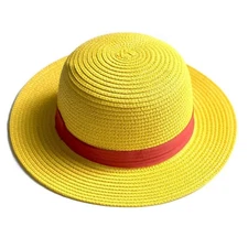 Luffy Straw hat,Cosplay Straw Hat for Halloween Costume Party, Yellow Strawhats