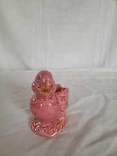 Vintage pink duck egg cup 4" tall Japan