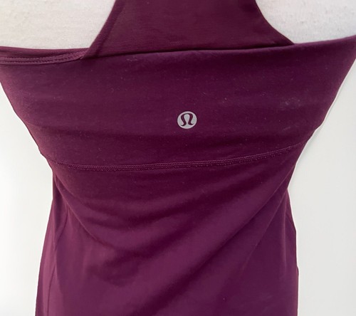 Lululemon Purple Grey Marle Circle Neck Exercise Top-Shelf Bra Size US 8 AU 12 - Picture 6 of 18