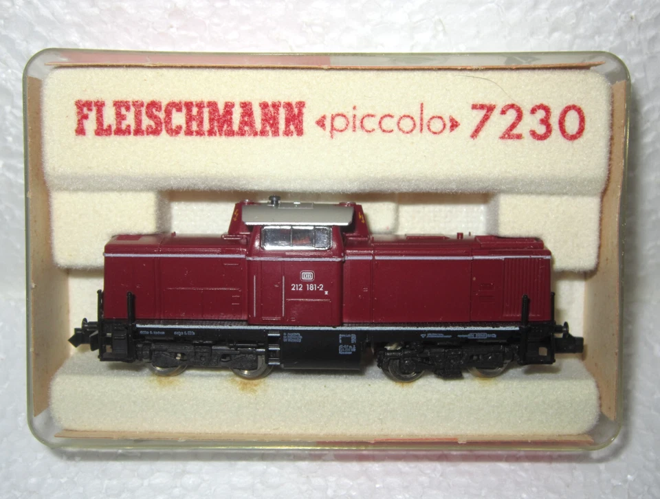 FLEISCHMANN 7230 N DB BR212 181-2 DIESEL LOCOMOTIVE RED OVP EP IV TESTED piccolo - Image 2 of 4
