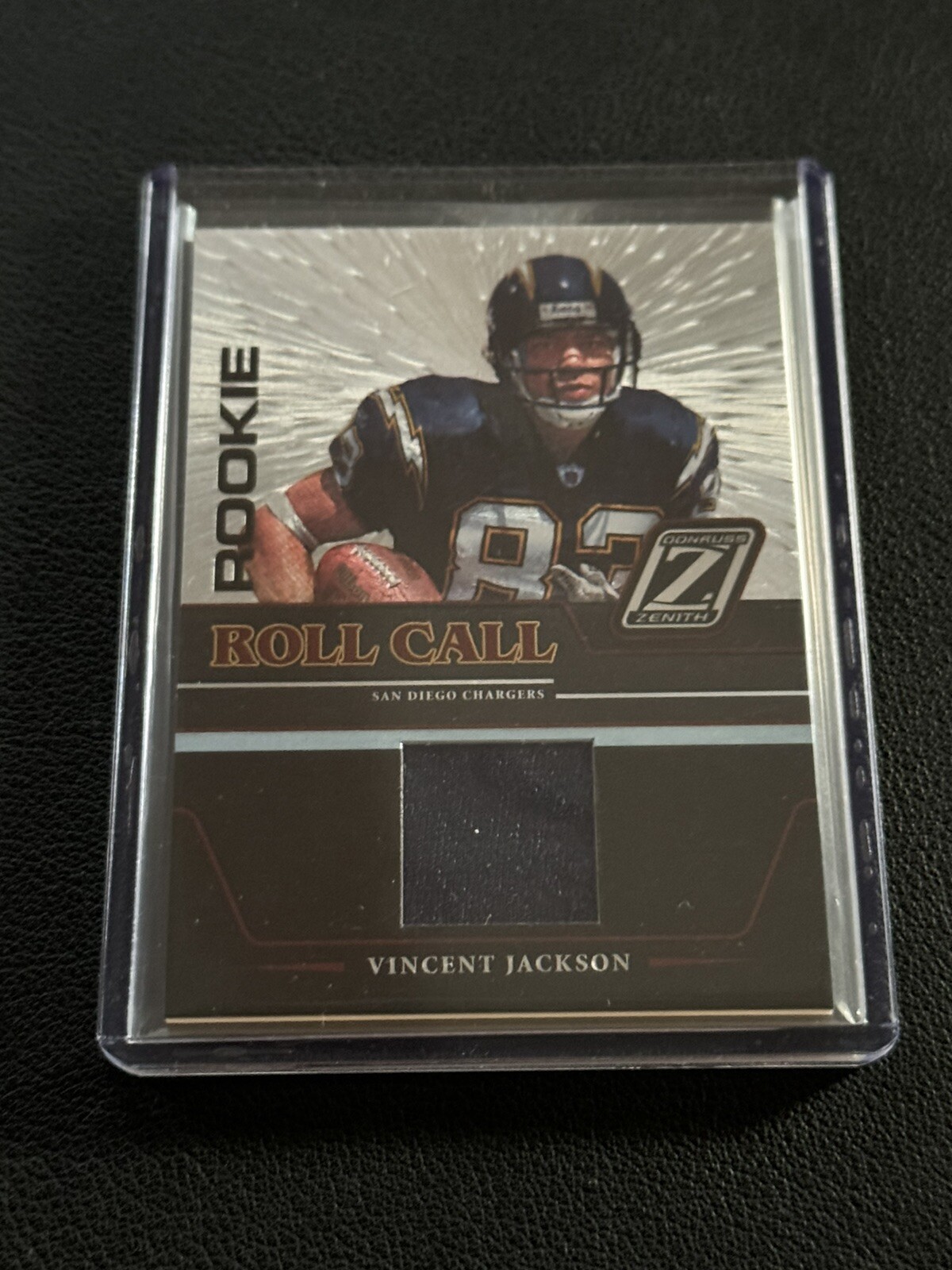 2005 Donruss Zenith - Rookie Roll Call Jerseys #RC-29 Vincent Jackson (MEM, RC)